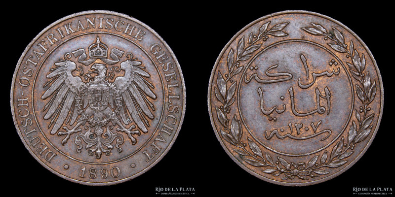 German East Africa. Wilhelm II (1888-1918) 1 Pesa 1890. Germany mint. CU; 25.2mm...