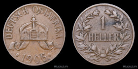 German East Africa. 1 Heller 1906A. KM7