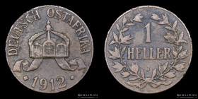 German East Africa. 1 Heller 1912J. KM7