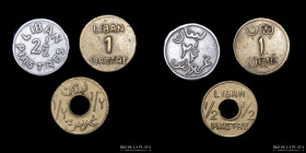 Libano. WWII. Lote x 3 monedas. KM11, 12, 13