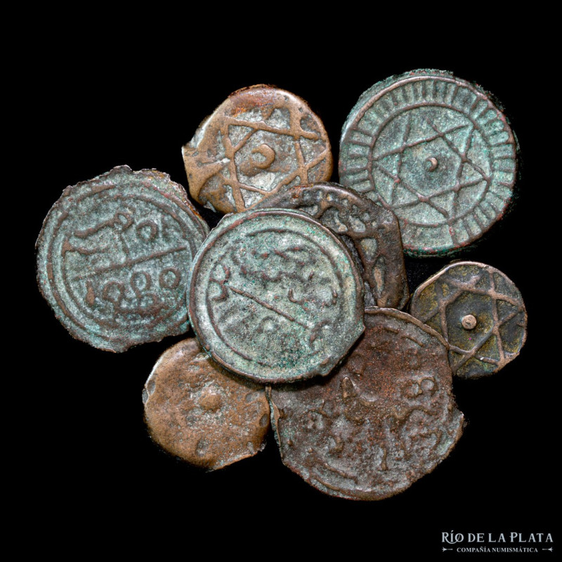 Marruecos. Lote x 8 monedas de 1, 2 y 4 Falus. A clasificar
Estimate: USD 25-50