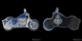 Somalia. 1 Dollar 2007 Blue Thunder Motorcycle