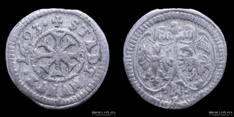 Nuremberg. 1 Kreuzer 1693. VE; 16mm; 0,70g. KM215, Kellner327 (VF) 
Estimate: U...