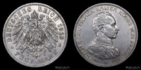 Prussia. Wilhem II. 5 Mark 1913 A. KM536
