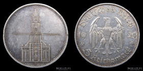 Alemania. 5 Reichsmark 1934 D. KM83