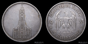 Alemania. 5 Reichsmark 1935 A. KM86