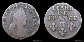 Francia. Luis XIV. 1 Liard 1698. Besanzon. Gad81