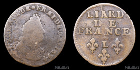 Francia. Luis XIV. 1 Liard 1694. Lille. Dy1589