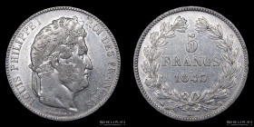 Francia. Luis Felipe I. 5 Francs 1843 B. KM749.2