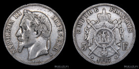 Francia. Napoleon III. 5 Francs 1867 A. KM799.1