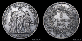 Francia. 5 Francs 1873 K. KM820.2