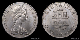 Gibraltar. Elizabeth II. 1 Crown 1967. KM4
