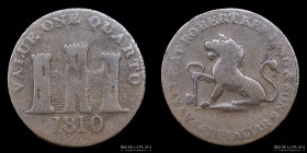 Gibraltar. Robert Keeling. 1 Quarto 1810 Token. KM Tn3