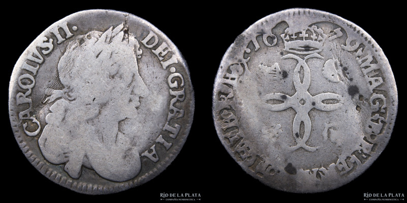 Gran Bretaña. Carlos II (1660-1685) Maundy 4 Pence 1679. AG.925; 19mm; 1.80g. KM...