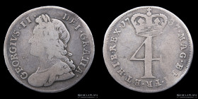 Gran Bretaña. Jorge II. 4 Pence 1737. KM570