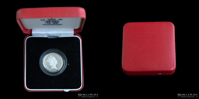 Gran Bretaña. 1 Pound 1996. Plata Piedfort. AG.925; 22.5mm; 19g. KMp23 (UNC) En ...