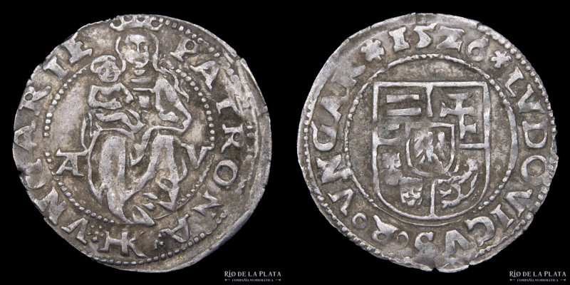 Hungría. Luis II (1516-1526). Denar A-V 1526. AR; 15mm; 0.55g. EH673 (VF)
Estim...