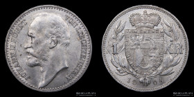 Liechtenstein. Johann II. 1 Krone 1904. Y2