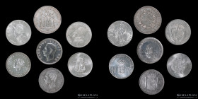 Mundiales. Lote x7 Coronas de Plata. A clasificar
