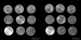 Austria y Alemania. Lote x 9. Conmemorativas de plata