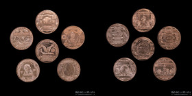 USA. Lote x 6 onzas de cobre. Valores 1 a 500