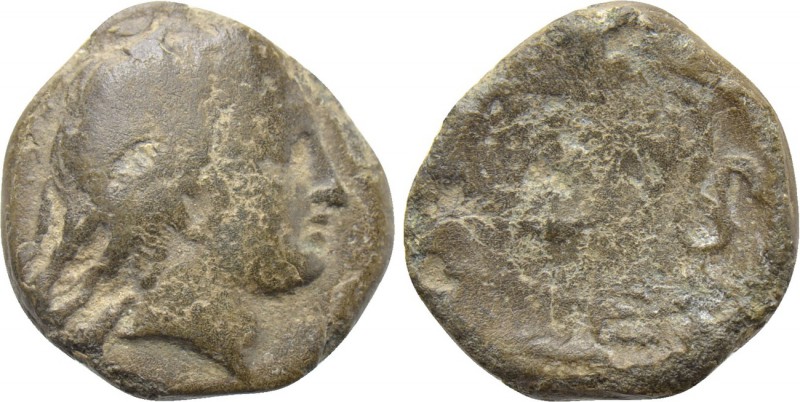 UNCERTAIN. Ae (Circa 3rd-2nd centuries BC). 

Obv: Female head right.
Rev: Un...