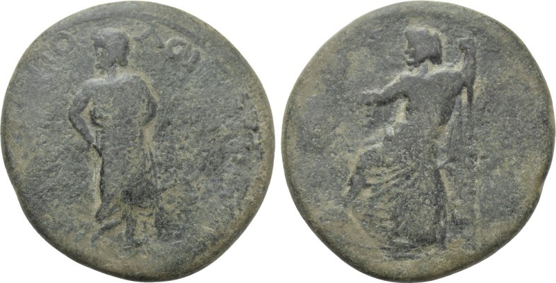 UNCERTAIN. Ae (Circa 2nd-1st centuries BC). 

Obv: Asklpeios standing facing, ...