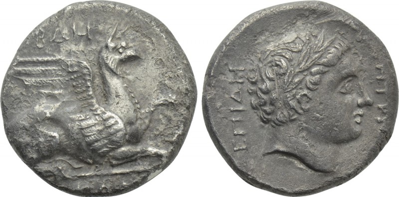 THRACE. Abdera. Tetradrachm (Circa 325/4-319/8 BC). Demetrios, magistrate. 

O...