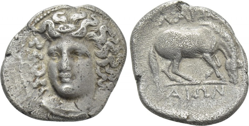 THESSALY. Larissa. Drachm (Circa 356-342 BC). 

Obv: Head of the nymph Larissa...