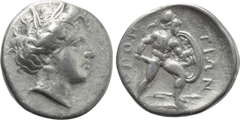 LOKRIS. Lokri Opuntii. Hemidrachm or Triobol (Circa 360-350 BC). 

Obv: Head o...