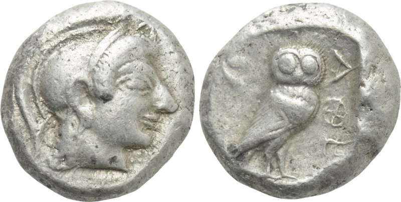 ATTICA. Athens. Tetradrachm (Circa 515-500/490 BC). 

Obv: Helmeted archaic he...