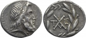 ACHAIA. Achaian League. Tegea. Triobol or Hemidrachm (1st century BC).