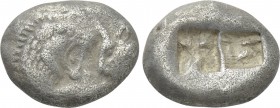 KINGS OF LYDIA. Kroisos (Circa 564/53-550/39 BC). Half Stater or Siglos. Sardes.