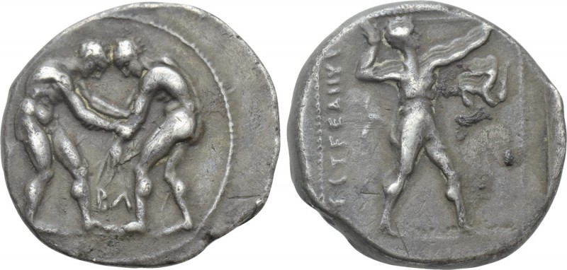 PAMPHYLIA. Aspendos. Stater (Circa 380-325 BC). 

Obv: Two wrestlers grappling...