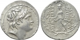 KINGS OF CAPPADOCIA. Ariarathes VII Philometor (Circa 107/6-101/0 BC). Tetradrachm. In the name and types of Antiochos VII of the Seleukid Kingdom. Mi...