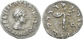 BAKTRIA. Indo-Greek Kingdom. Menander I Soter (Circa 155-130 BC). Drachm.