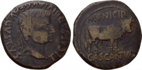SPAIN. Cascantum. Tiberius (14-37). Ae As.