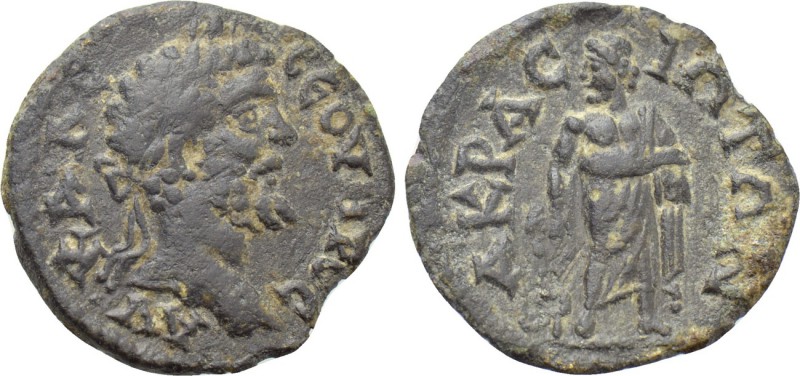 LYDIA. Akrasos. Septimius Severus (193-211). Ae. 

Obv: AV KA Λ C CEOVHPOC. 
...