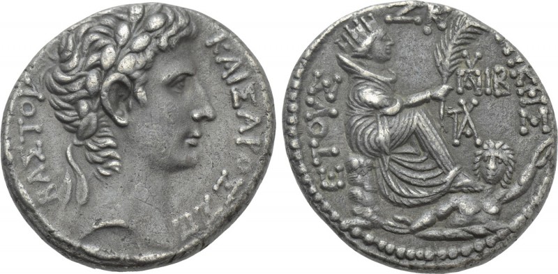 SELEUCIS & PIERIA. Antioch. Augustus (27 BC-14 AD). Tetradrachm. Dated Cos. XII ...