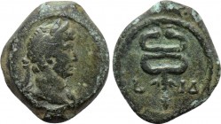 EGYPT. Alexandria. Hadrian (117-138). Ae Dichalkon. Dated RY 14 (129/30).