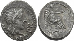 M. PORCIUS CATO. Quinarius (47-46 BC). Utica.