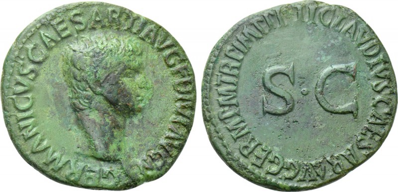 GERMANICUS (Died 19). As. Rome. Struck under Claudius. 

Obv: GERMANICVS CAESA...