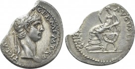 CLAUDIUS (41-54). Denarius. Lugdunum.