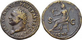 TITUS (79-81). Dupondius. Rome.