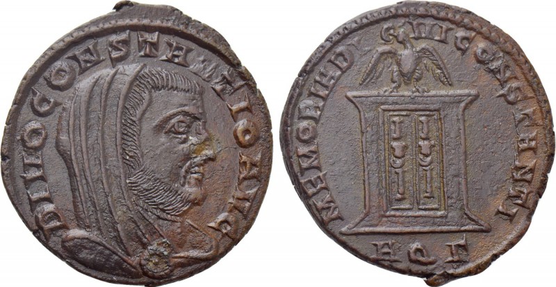 DIVUS CONSTANTIUS I (Died, 306). Follis. Aquileia. Struck under Maxentius. 

O...