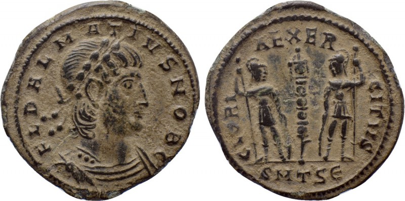DELMATIUS (Caesar, 335-337). Follis. Thessalonica. 

Obv: FL DALMATIVS NOB C. ...