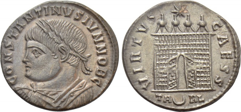 CONSTANTINE II (Caesar, 316-337). Follis. Arelate. 

Obv: CONSTANTINVS IVN NOB...