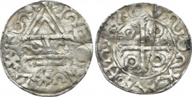 BOHEMIA. Boleslaus (Boleslav) II (972-999). Denár. Contemporary imitation?.