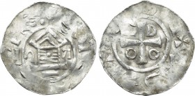 HOLY ROMAN EMPIRE. Otto III (983-1002). Pfennig. Goslar. Otto-Adelheid type.