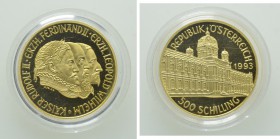 AUSTRIA. GOLD 500 Schilling (1993). Wien (Vienna).